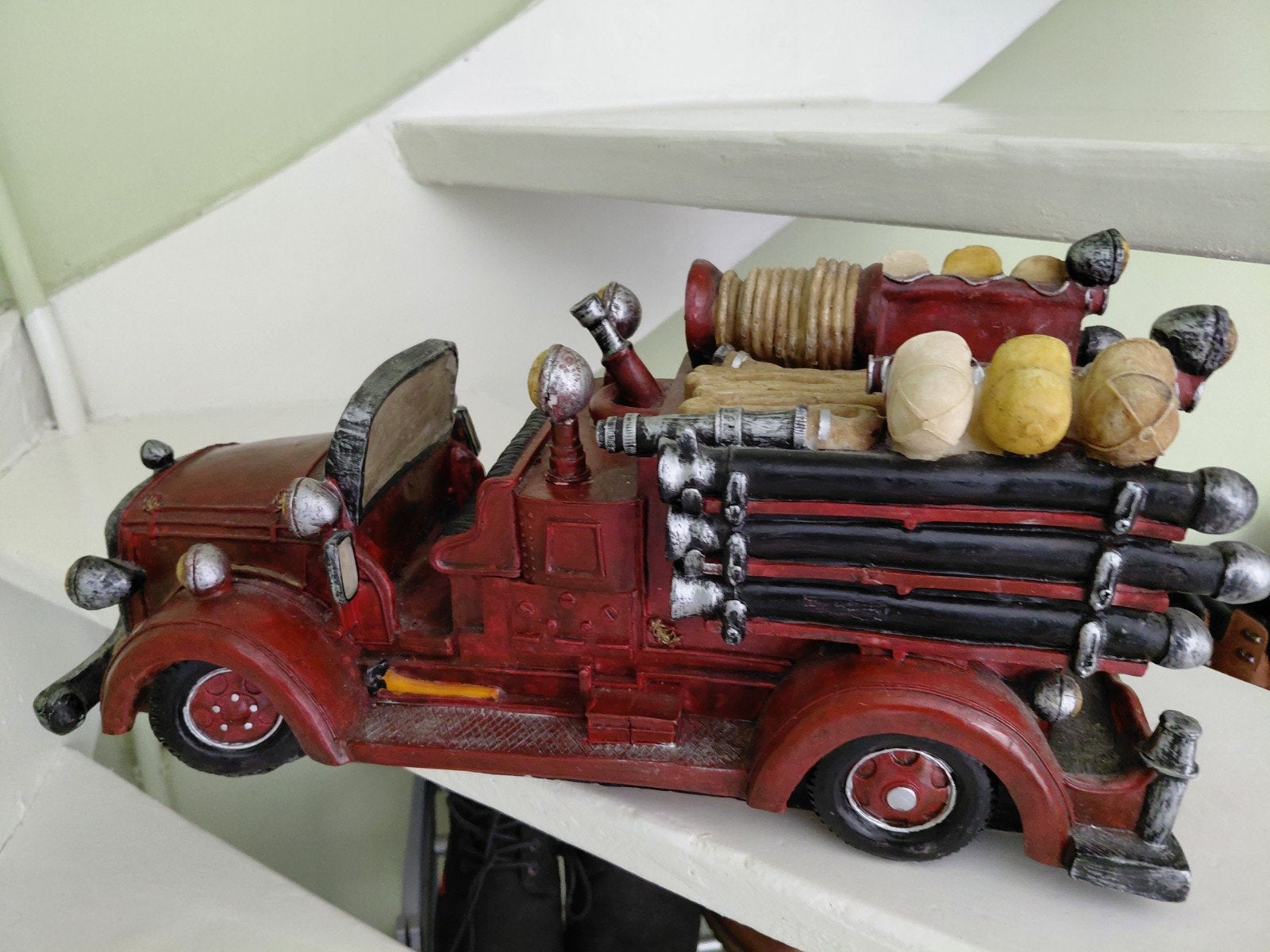 Decoratieve Brandweerauto 40cm - Vintage Sierobject, Ophalen, Gebruikt