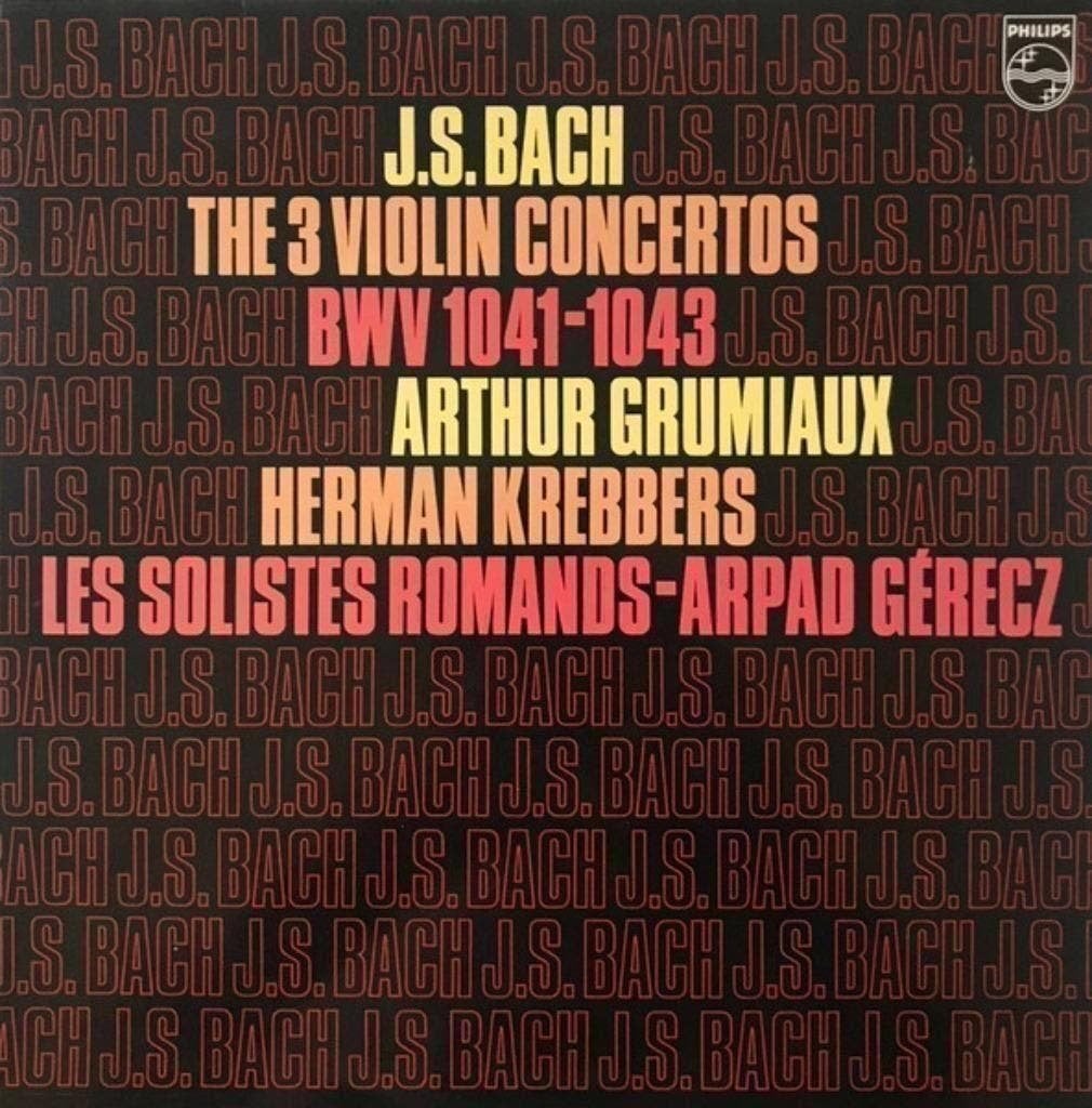 Bach Arthur Grumiaux Herman Krebbers Three Violin Concertos, Kamermuziek, Ophalen of Verzenden, Zo goed als nieuw, 12 inch