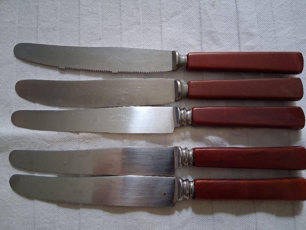 Antieke dessertmessen fenolhars STROMA, Ophalen of Verzenden