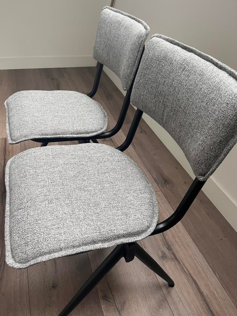 2 stoelen dutchbone - schoolstoel - new willow, Ophalen, Nieuw, Grijs, Twee