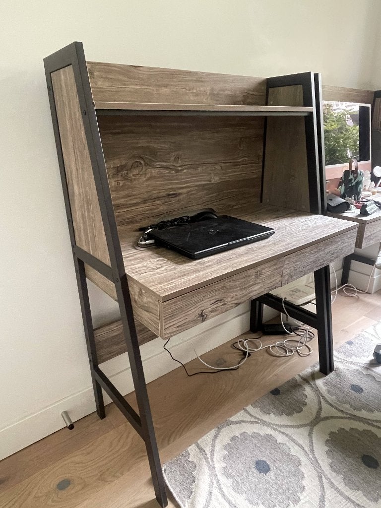 Study Desk and Chair, Ophalen, Hout, Bruin, Zo goed als nieuw