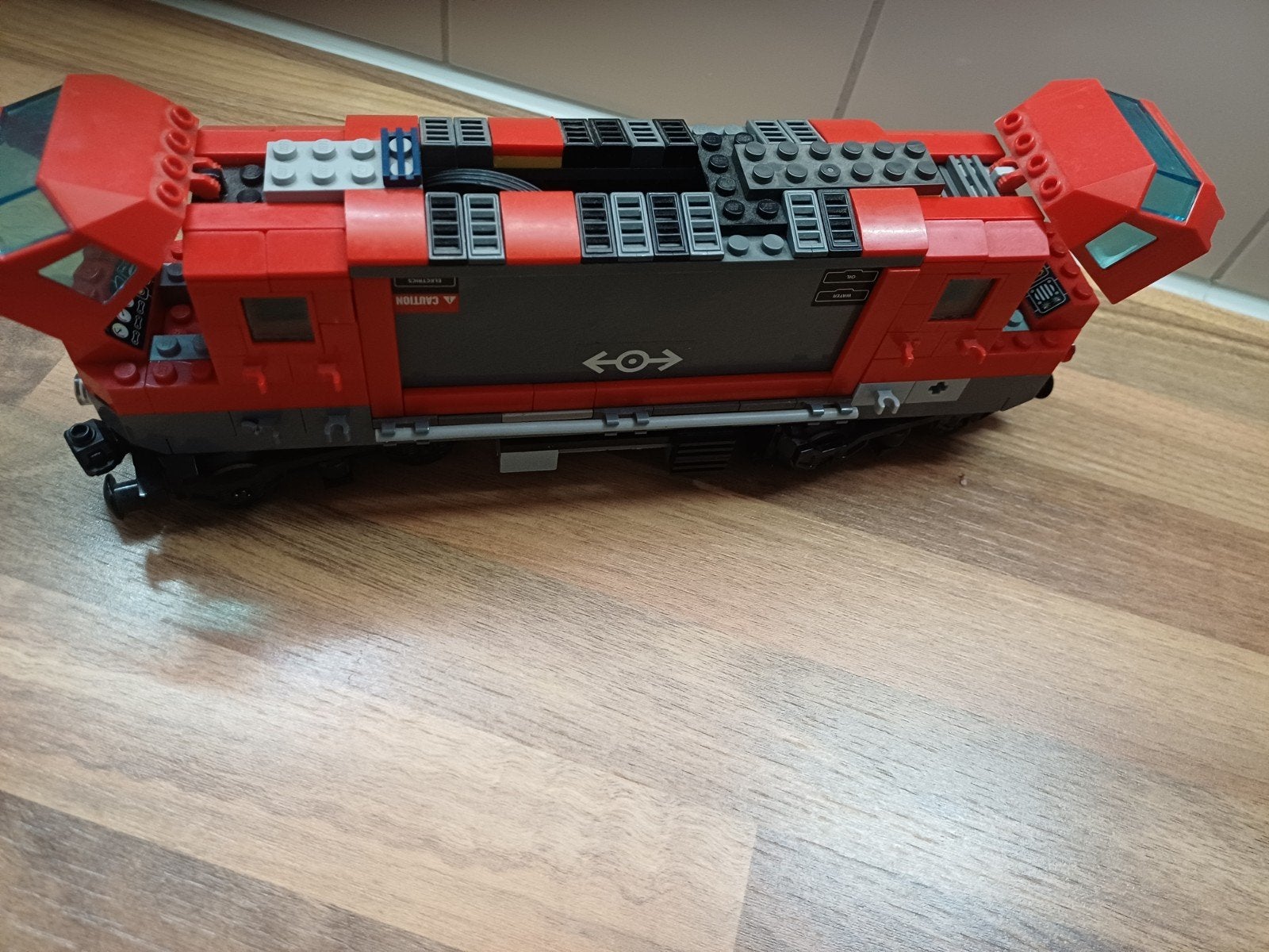 Lego treinwagon - Rode locomotief, Lego, Overige typen, Ophalen of Verzenden, Compleet