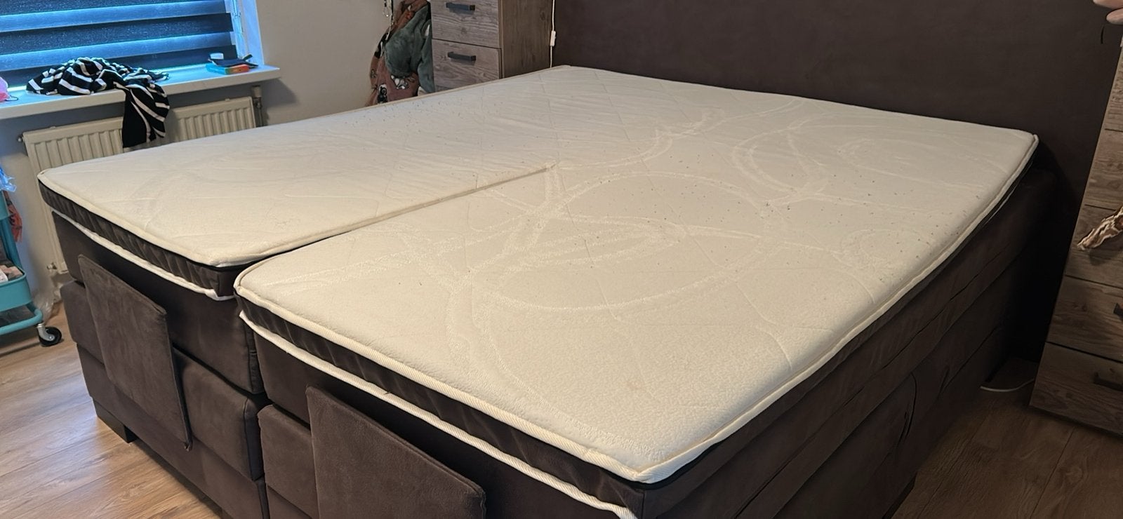 Split topper matras ras 180x200cm, Ophalen, Zo goed als nieuw, Tweepersoons