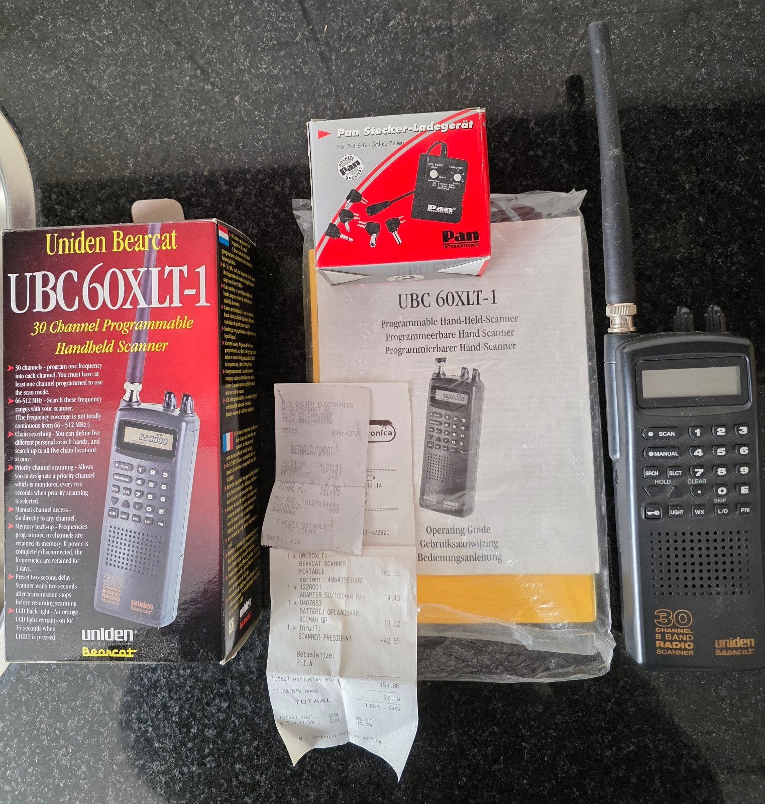 Uniden Bearcat UBC 60XLT-1 Handscanner, Ophalen of Verzenden, Zo goed als nieuw, 30 tot 200 kanalen, Draagbaar