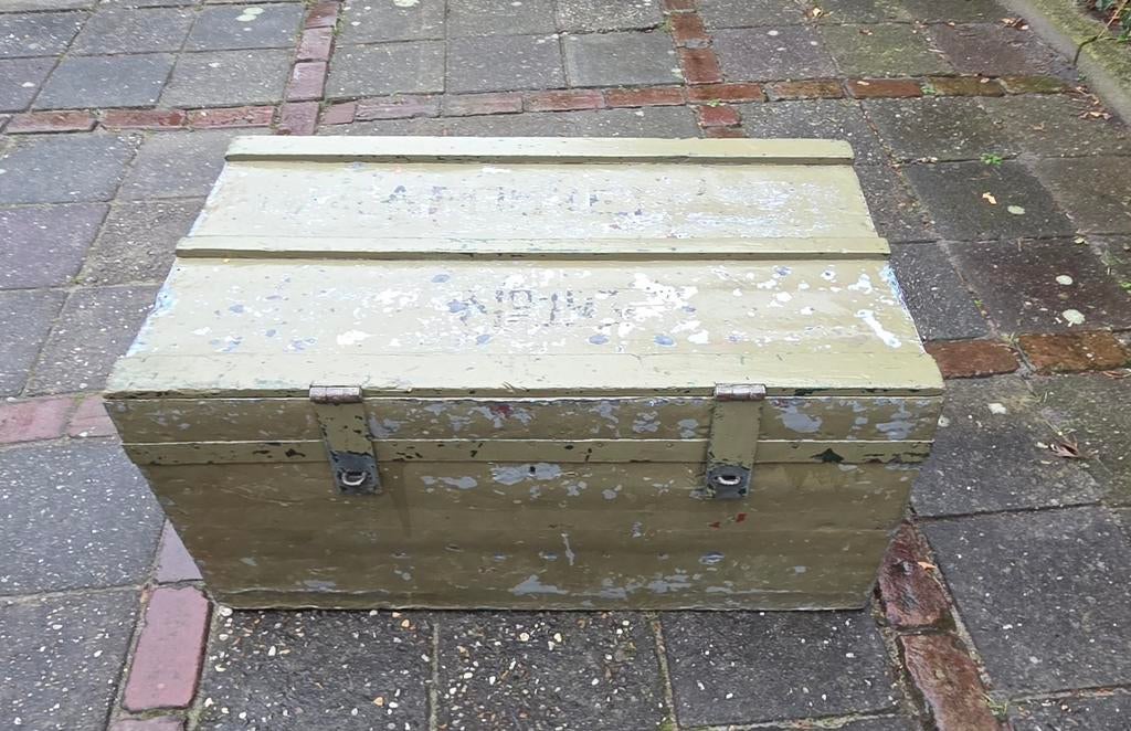 Legerkist 84x53x40 cm, bekleed met zink, Ophalen, Landmacht, Overige gebieden, Kist of Geocache