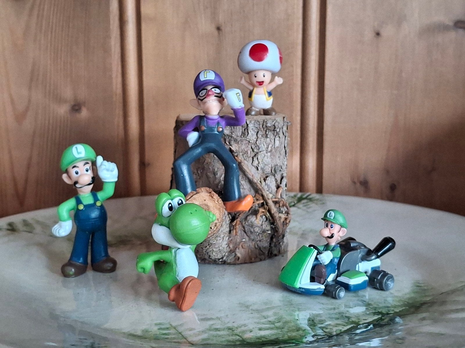 Taart toppers Nintendo, Luigi, Yoshi, Waluigi en Toad, Ophalen of Verzenden, Zo goed als nieuw