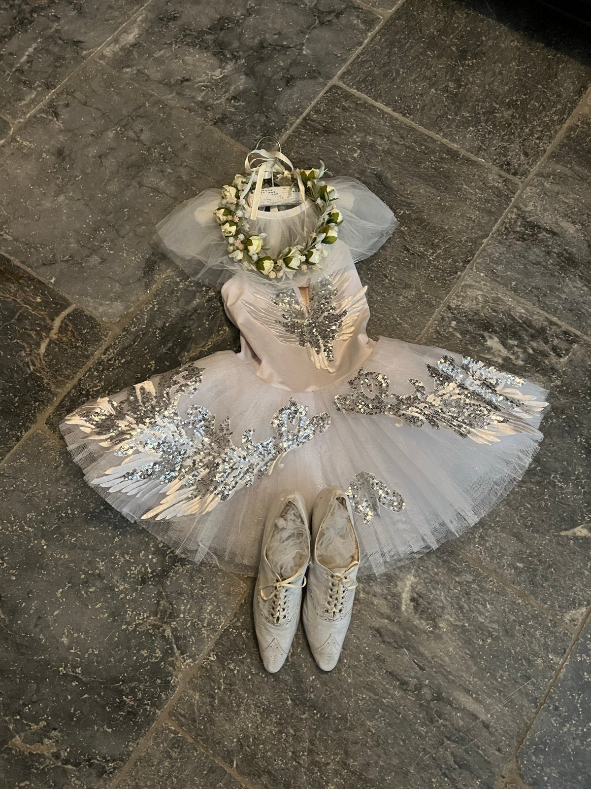 Vintage Zwanenmeer Balletjurk & Victoriaanse Schoentjes, Antiek en Kunst, Ophalen of Verzenden