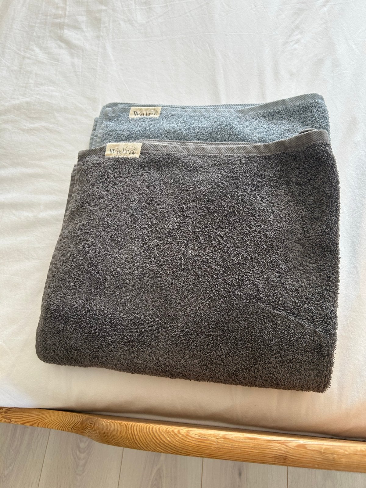 Set van 4 Walra handdoeken - grijs en lichtblauw, Gebruikt, Meerkleurig, Overige merken, Handdoek