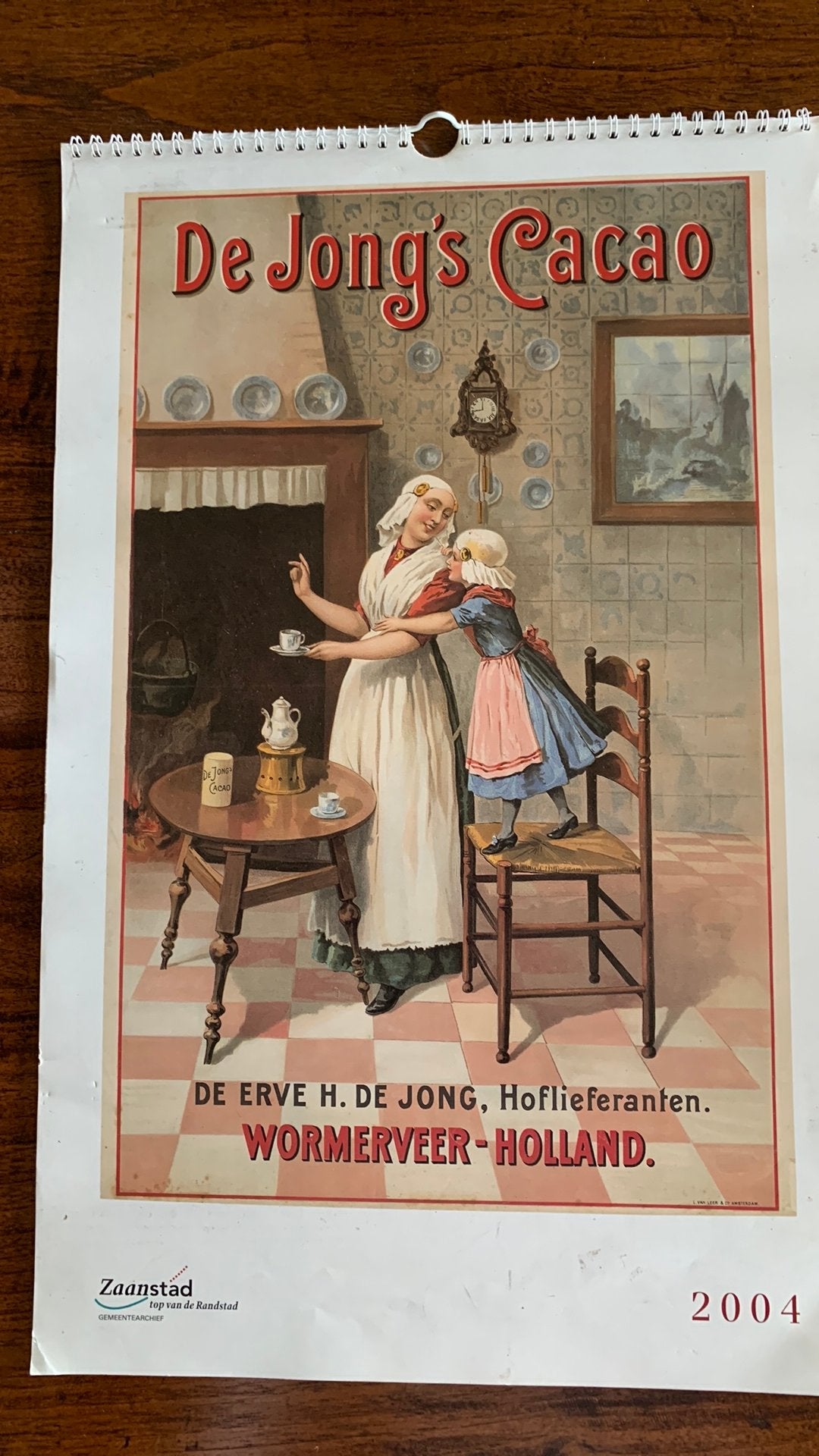 Kalender van Zaanstad 2004, Ophalen, Jaarkalender, Zo goed als nieuw