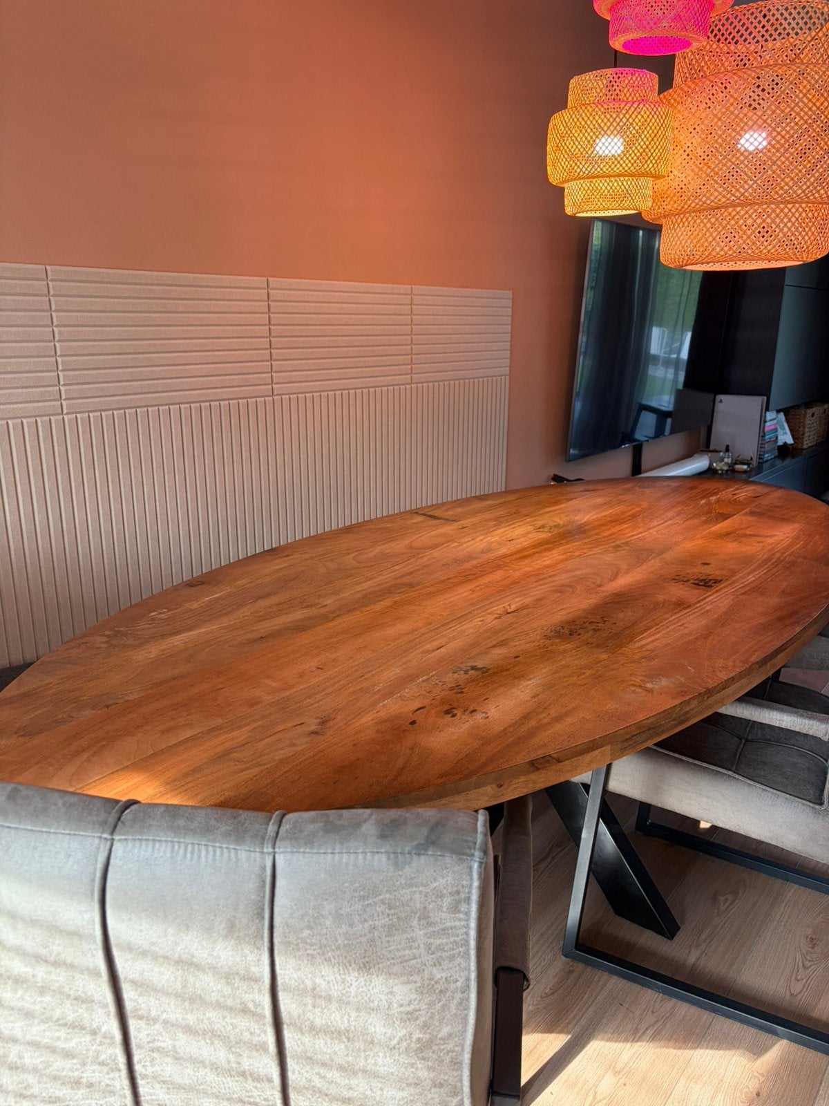 Foto 3 van Massief houten eettafel 240 cm – als nieuw