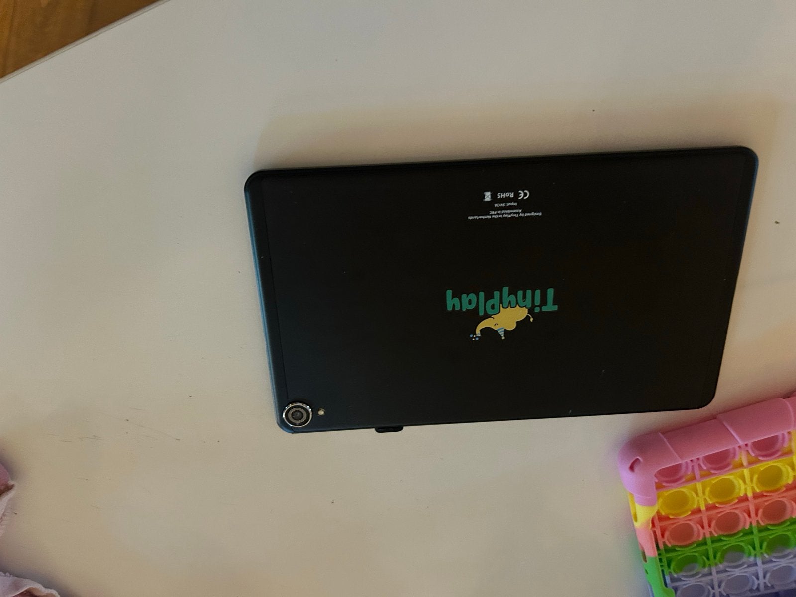 TinyPlay Tablet 10 inch - Zwart met Pop-It Hoes, 10 inch, 32 GB, Ophalen of Verzenden, Zo goed als nieuw