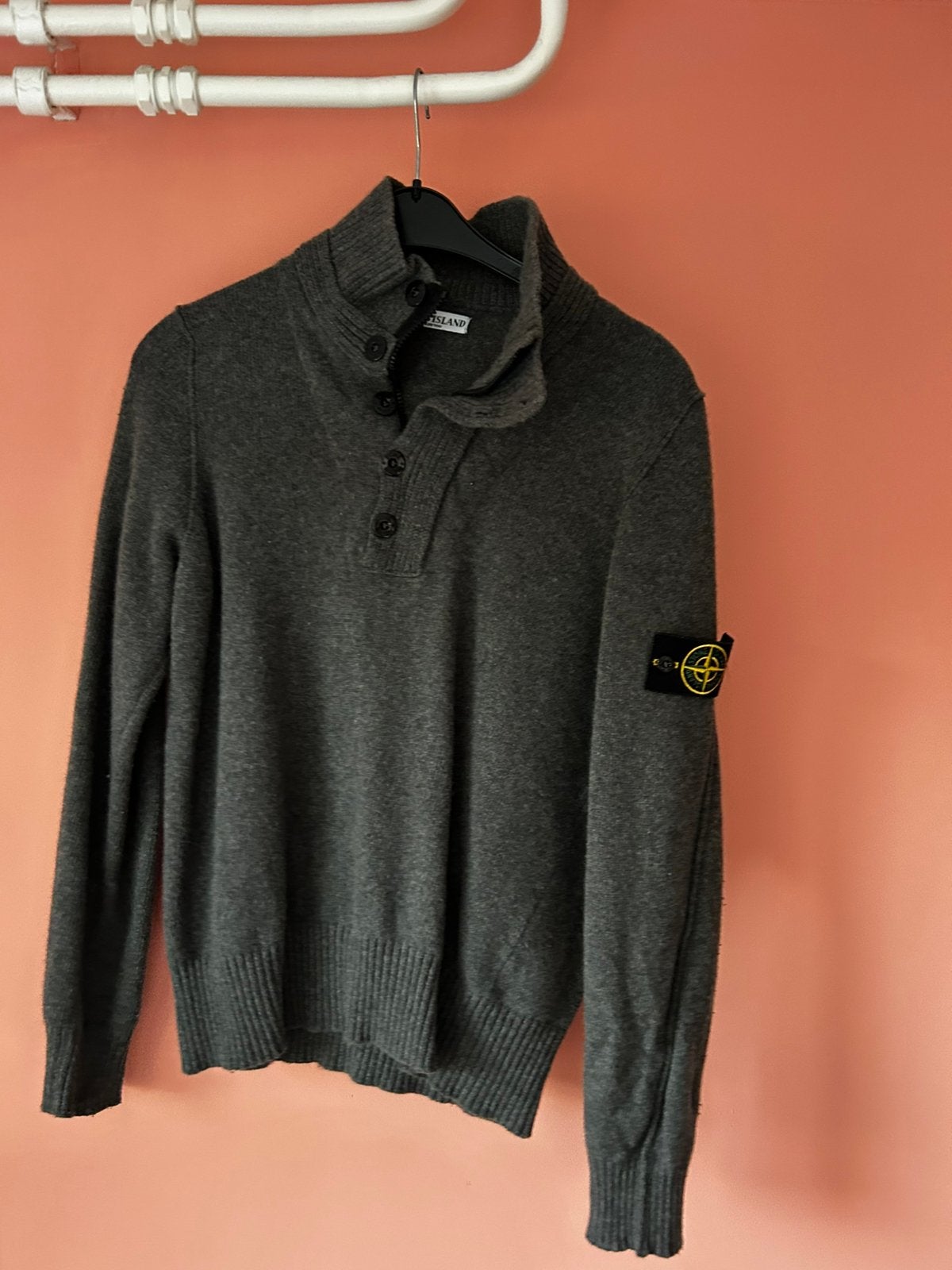 Stone island trui L origineel, Ophalen, Zo goed als nieuw, Maat 52/54 (L), Grijs