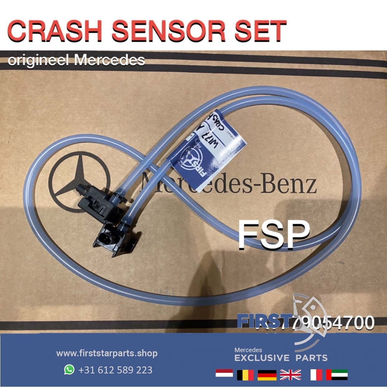 W177 W118 W247 W157 CRASH SENSOR Voetganger Mercedes A B CLA, Gebruikt, -, Ophalen of Verzenden, -