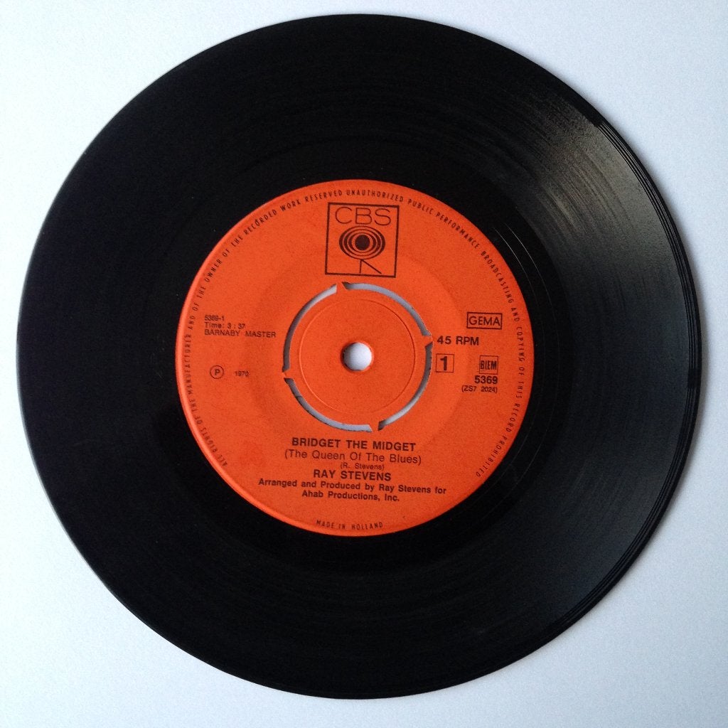 Ray Stevens Bridget The Midget 7" 70s 1970 jukebox dutch, Gebruikt, 7 inch, Ophalen of Verzenden, Pop