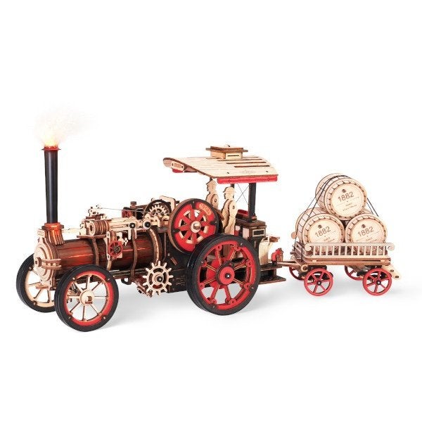 Robotime Steam Engine LKA01 Bouwpakket Nieuw, ROKR, Gebouwen, Nieuw, Meerkleurig
