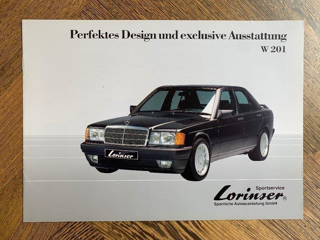 Zeldzame folder Mercedes-Benz 190 W201 Lorinser, Ophalen of Verzenden, Zo goed als nieuw, Mercedes, Lorinser