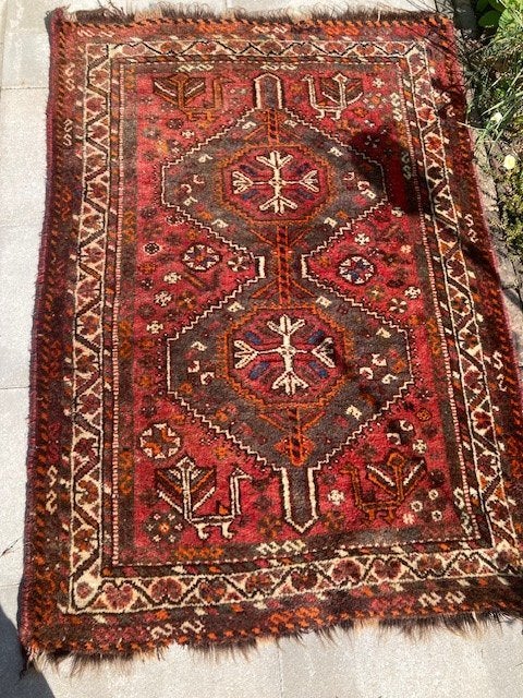 Perzisch tapijt, Ophalen, Gebruikt, 100 tot 150 cm, Rood
