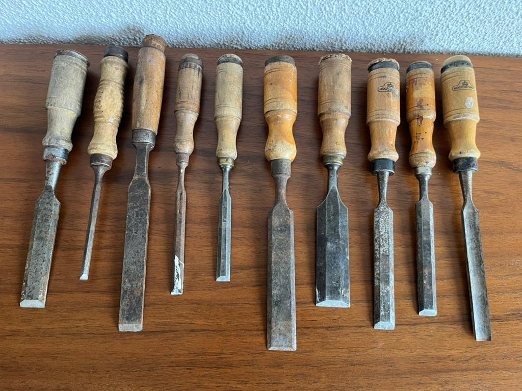 Vintage beitels diverse maten en merken, Antiek en Kunst, Antiek | Gereedschap en Instrumenten, Ophalen
