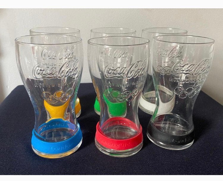 6 Coca-Cola glazen van Olympische Spelen 2012 London/Londen, Verzamelen, Glas en Borrelglaasjes, Ophalen of Verzenden, Zo goed als nieuw