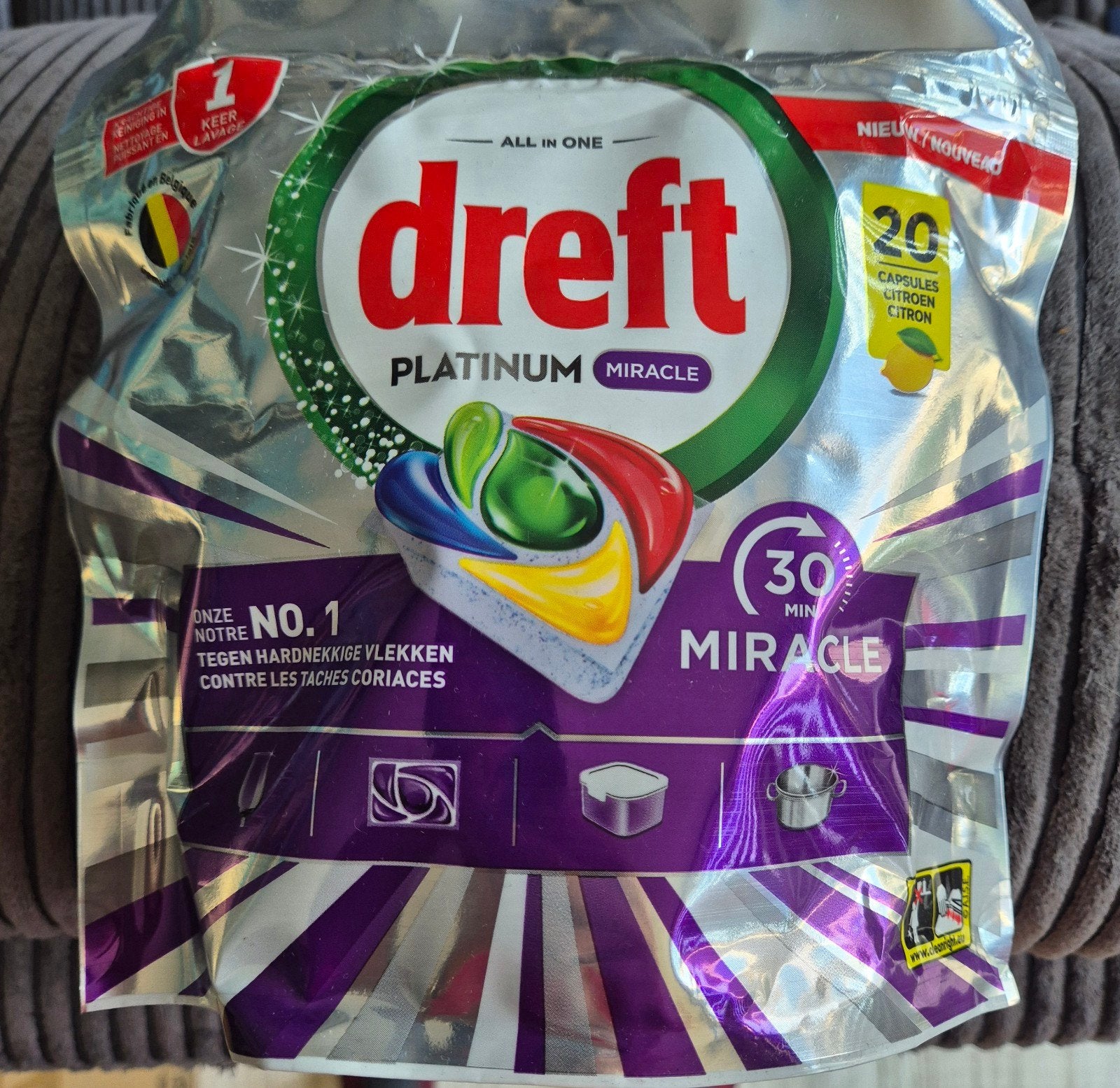 Dreft Platinum Miracle vaatwastabletten - 20 stuks, Ophalen of Verzenden, Nieuw