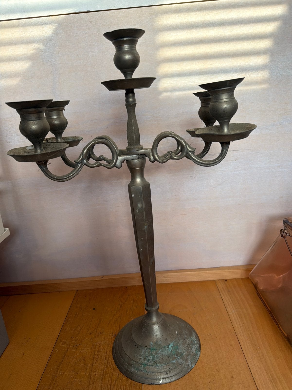 Colmore kandelaar, 5-armig, moet gepoetst worden, Ophalen of Verzenden, Zilver