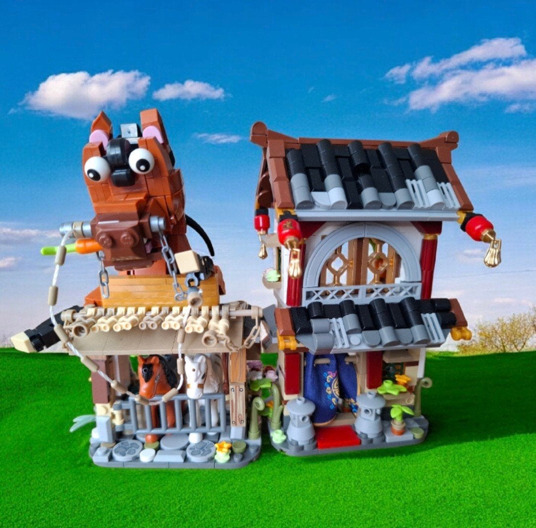 Complete Miniatuur Bouwset - PAARDENSTAL, Ophalen of Verzenden, Zo goed als nieuw