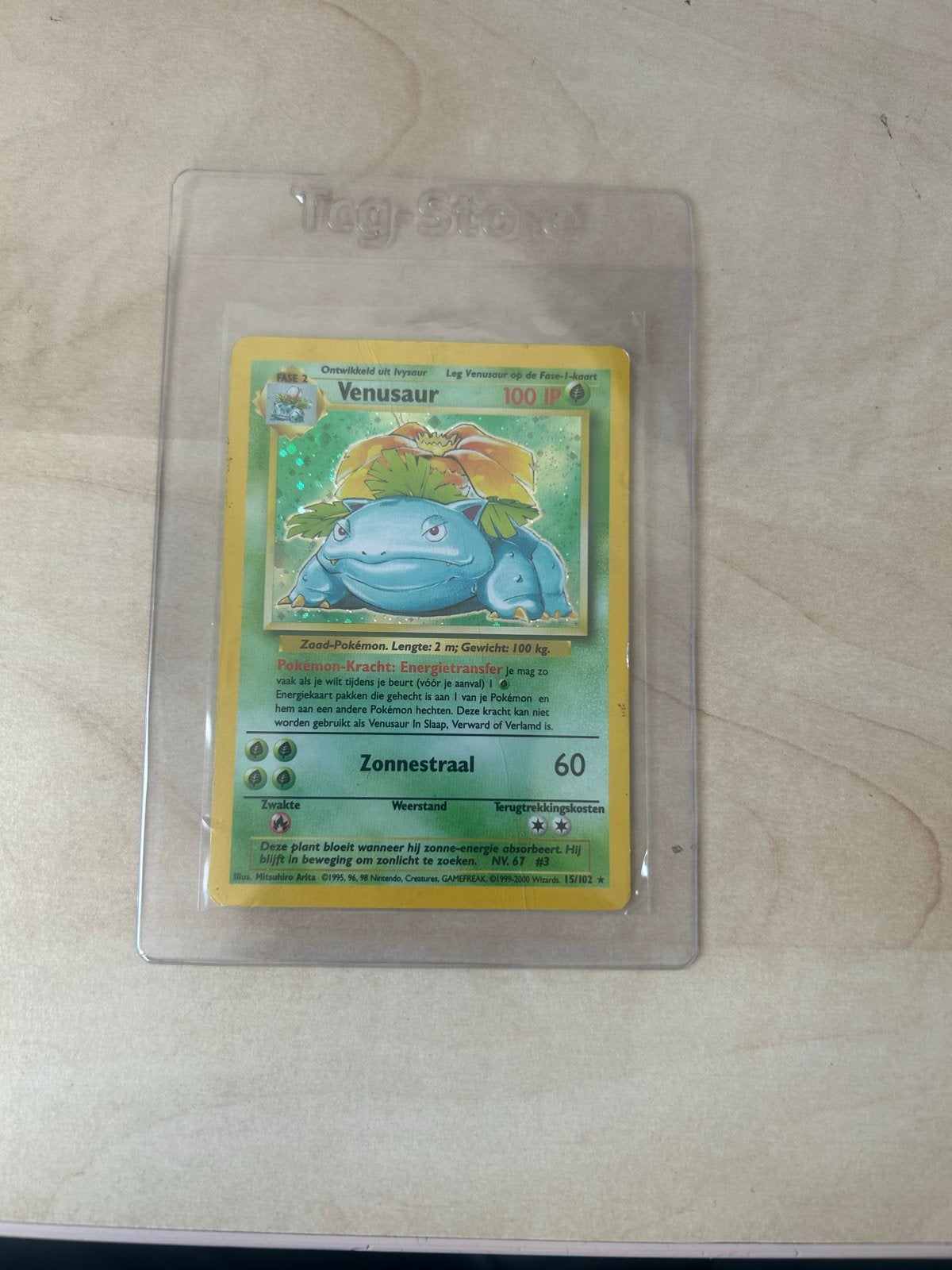 Venusaur Pokémon kaart (Base Set, 1999), Ophalen of Verzenden, Gebruikt, Losse kaart