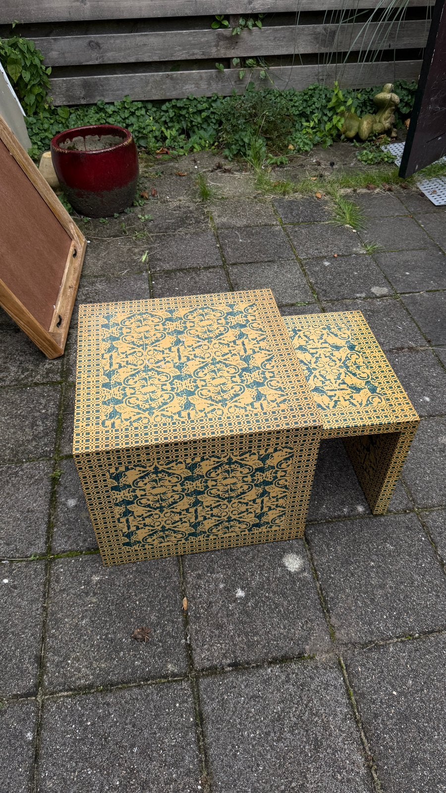 Twee bijzettafels, Huis en Inrichting, Ophalen, Zo goed als nieuw, 50 tot 100 cm, Minder dan 50 cm