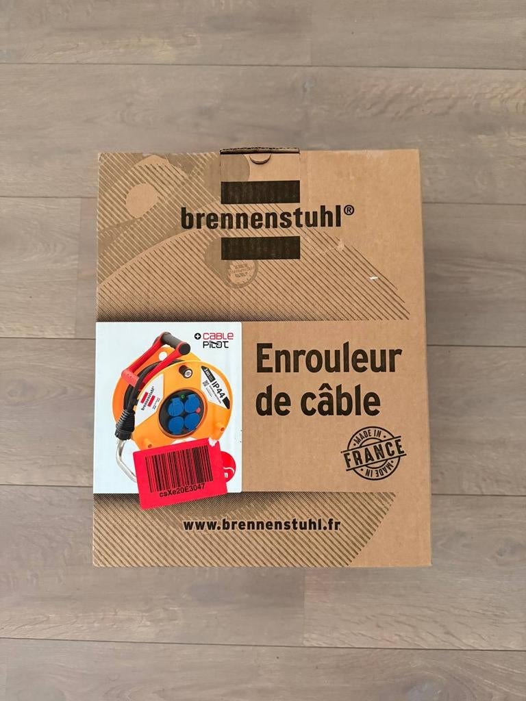 Brennenstuhl Kabelhaspel 25m - H07RN-F 3G2,5 - Nieuw in doos, Ophalen of Verzenden, Nieuw, Kabel of Snoer