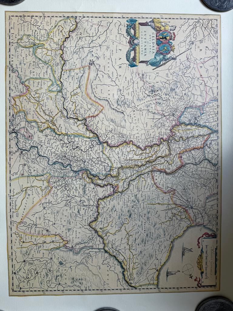 Kaart van gelderland 17e eeuw, Boeken, Atlassen en Landkaarten, Ophalen of Verzenden, 1800 tot 2000, Nederland, Landkaart