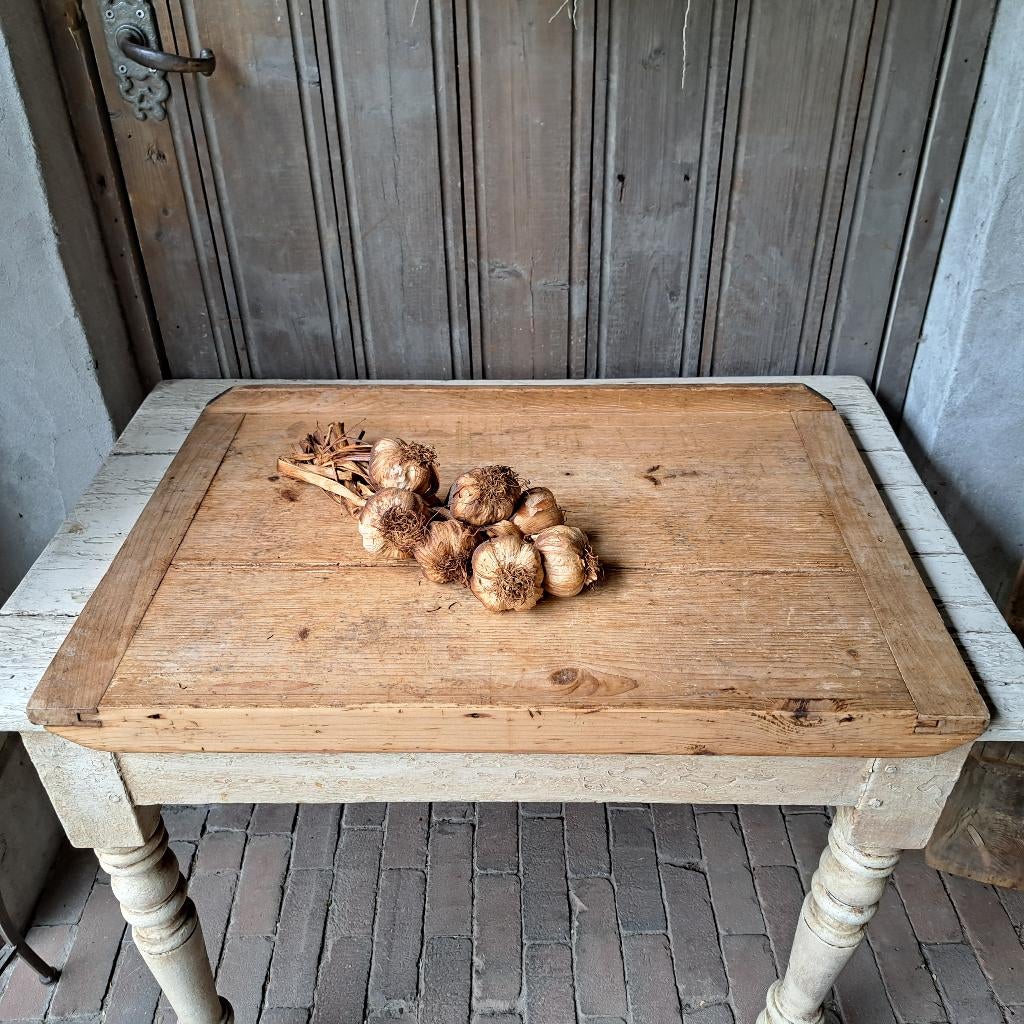 Stoere oude brocante houten plank snijplank werkblad *Etage3, Gebruikt, ., Ophalen of Verzenden, .
