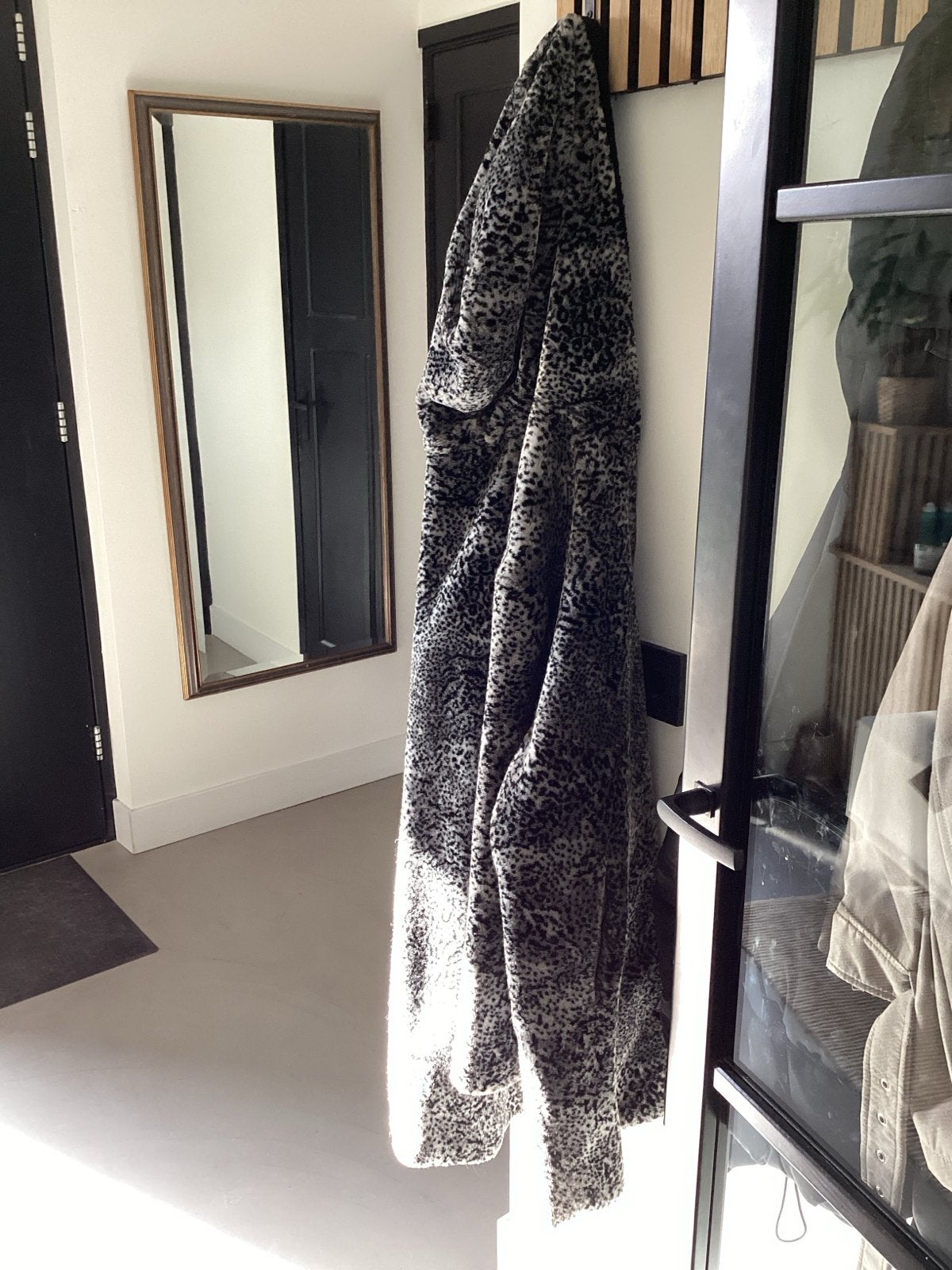 Leopard print teddy jas met capuchon XL, Ophalen of Verzenden, Gedragen, Maat 46/48 (XL) of groter, Meerkleurig