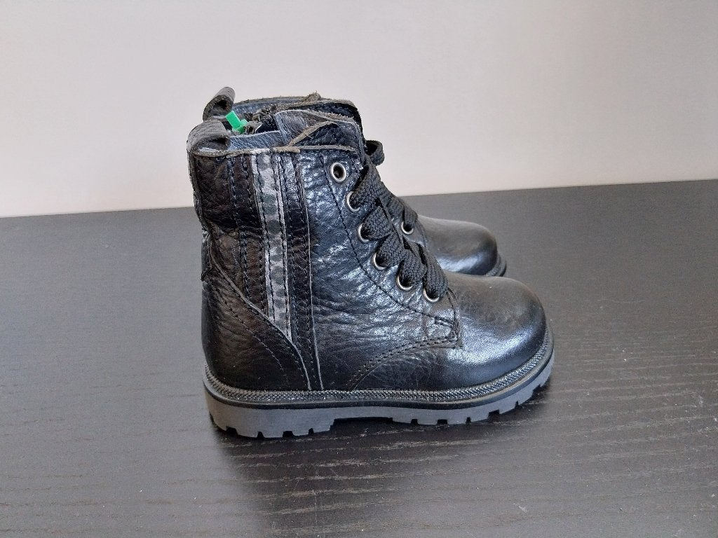 Bootie Pinocchio zwart met panterprint bies maat 20 NIEUW, Pinocchio, SO, Meisje, Schoenen