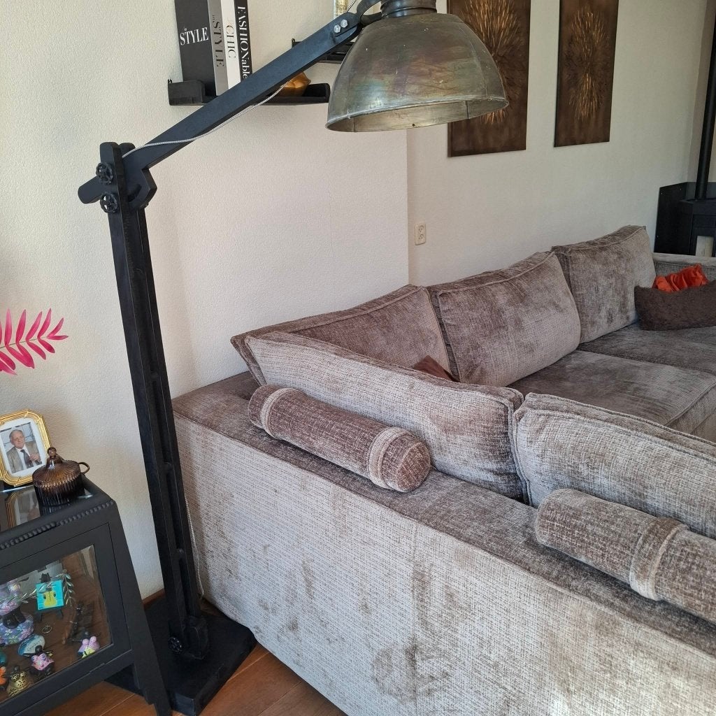 Landelijke/industriele vloerlamp, Ophalen of Verzenden, Gebruikt, Landelijk/industrieel, 150 tot 200 cm