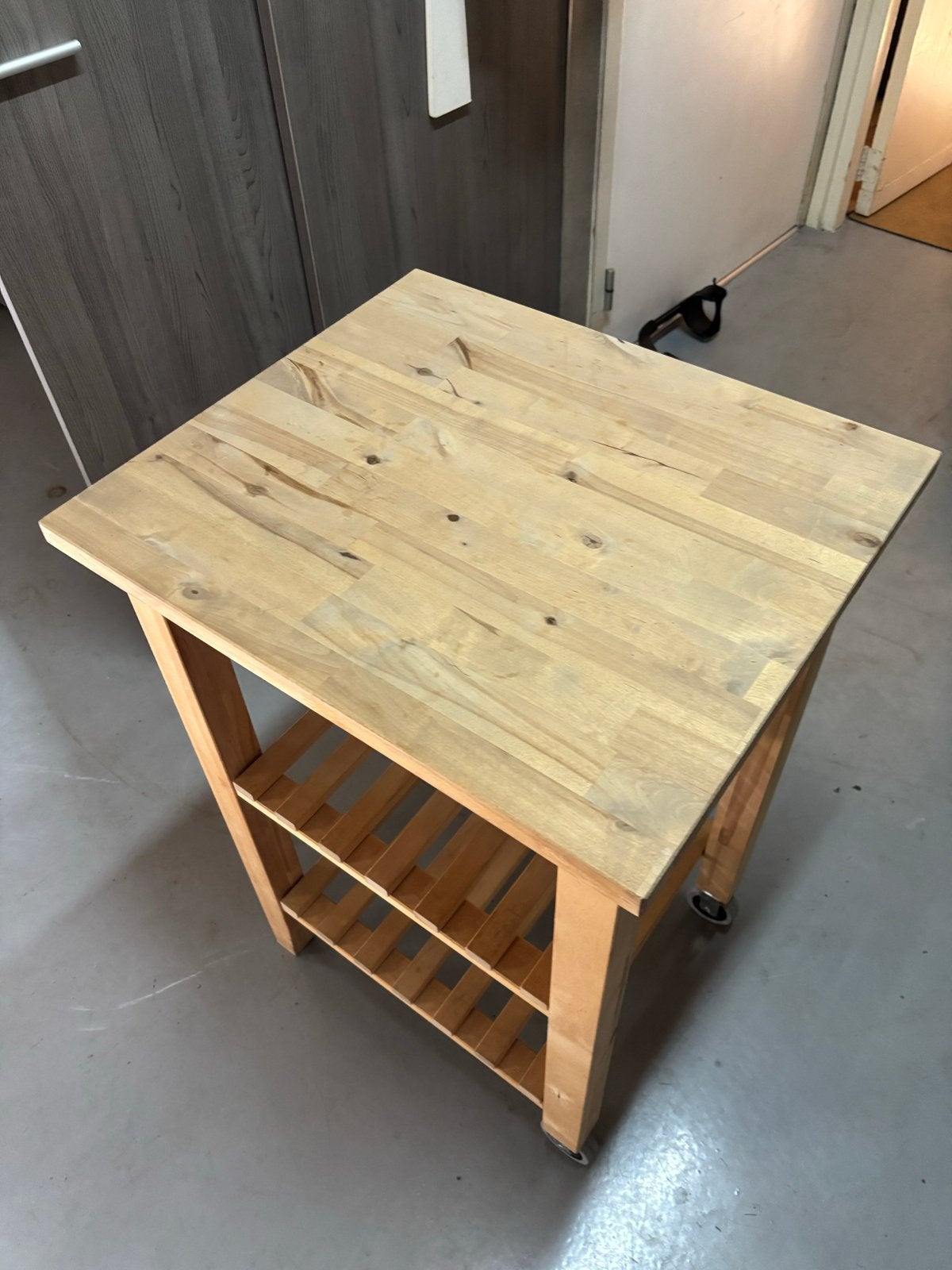 IKEA Keukentrolley / Bijzettafel van Hout met Wieltjes, Ophalen, Gebruikt, Hout, IKEA