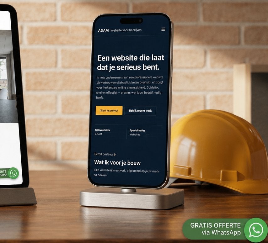 Professionele Website voor ZZPers (Gediplomeerd Webdesigner), Website Bouw