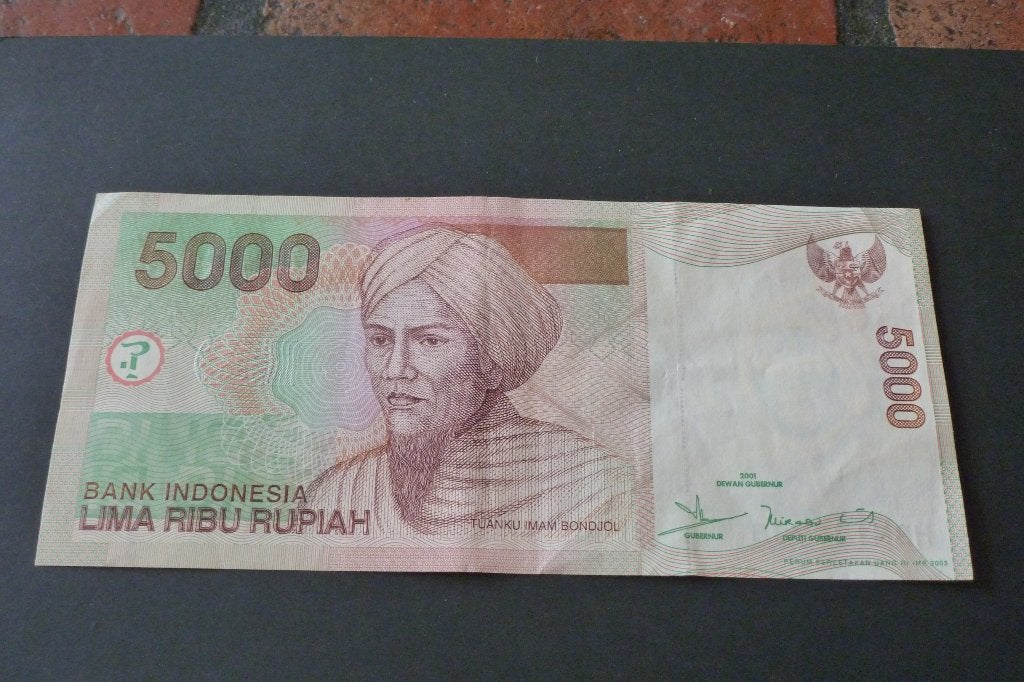 Bankbiljet -Indonesie - mooie 5000 rupiah 2001 prachtig, Ophalen of Verzenden, Zuidoost-Azië, Los biljet