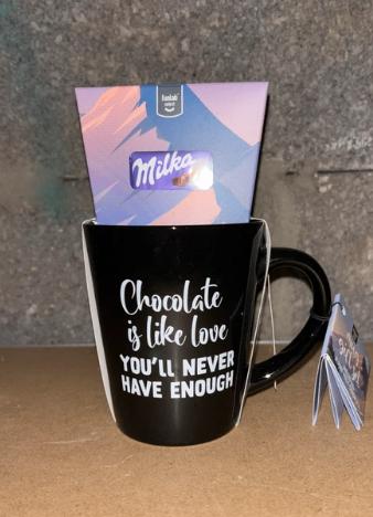 Leuk bekertje met chocola, Ophalen of Verzenden, Glas, Overige stijlen