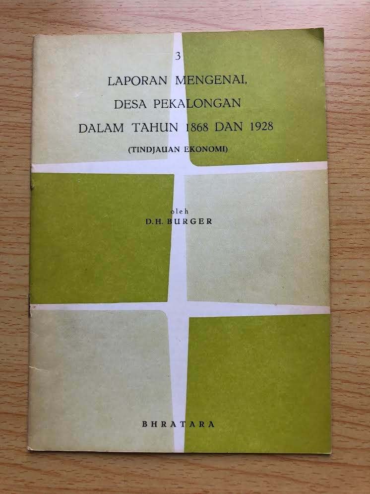 Rapport over de desa Pekalongan in 1868 en 1928, Ophalen of Verzenden, Gelezen, D.H. Burger