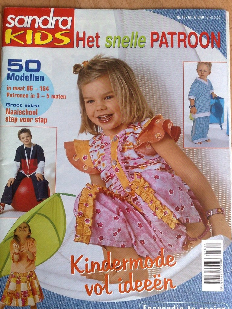 Sandra kids zomer kindermode nr: 18 , maten: 86 - 164, Hobby en Vrije tijd, Kledingpatronen, Verzenden, Zo goed als nieuw, Kind