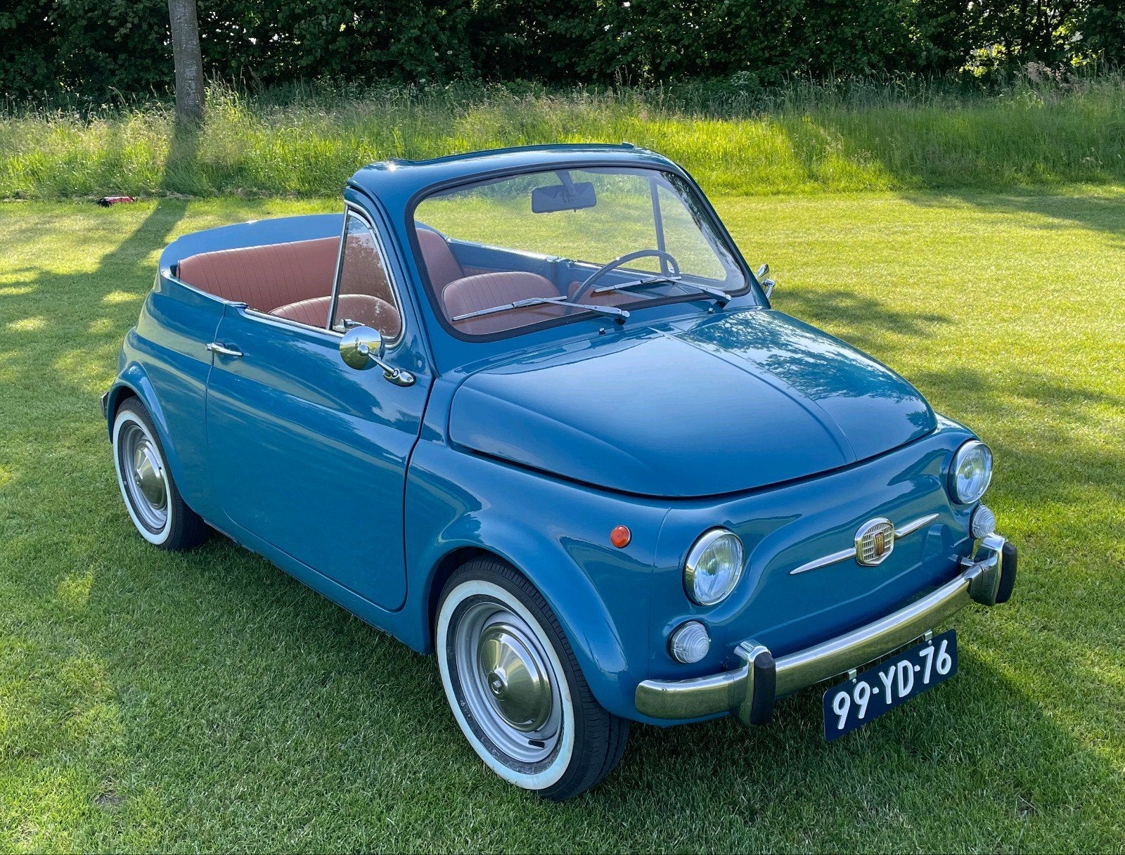 Fiat 500 cabrio | 650cc | Blauw | RDW goedgekeurd | Oldtimer, Auto's, Fiat, Particulier, Benzine, Cabriolet, Handgeschakeld, Geïmporteerd