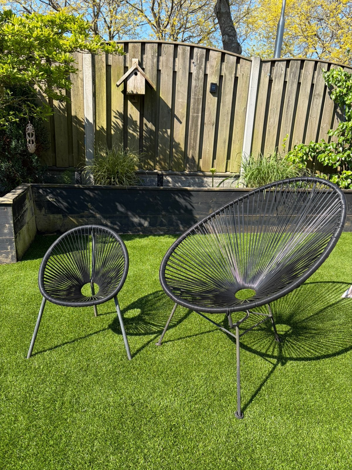 Set van 2 Acapulco stoelen - Zwart, Ophalen, Gebruikt, Kunststof