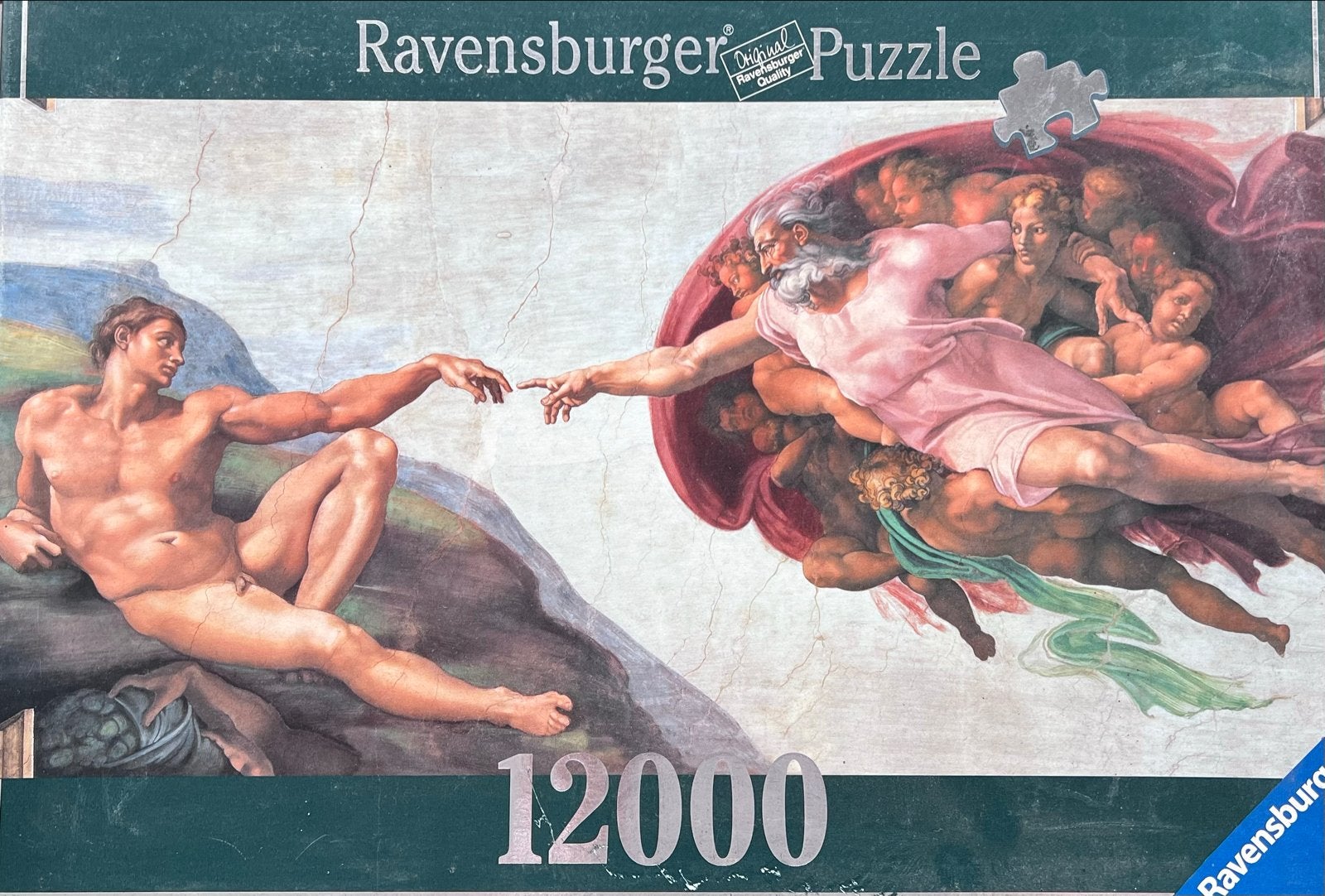 Ravensburger Legpuzzel 12000 stukjes - De Schepping van Adam, Verzenden, Minder dan 500 stukjes, Gebruikt, Legpuzzel