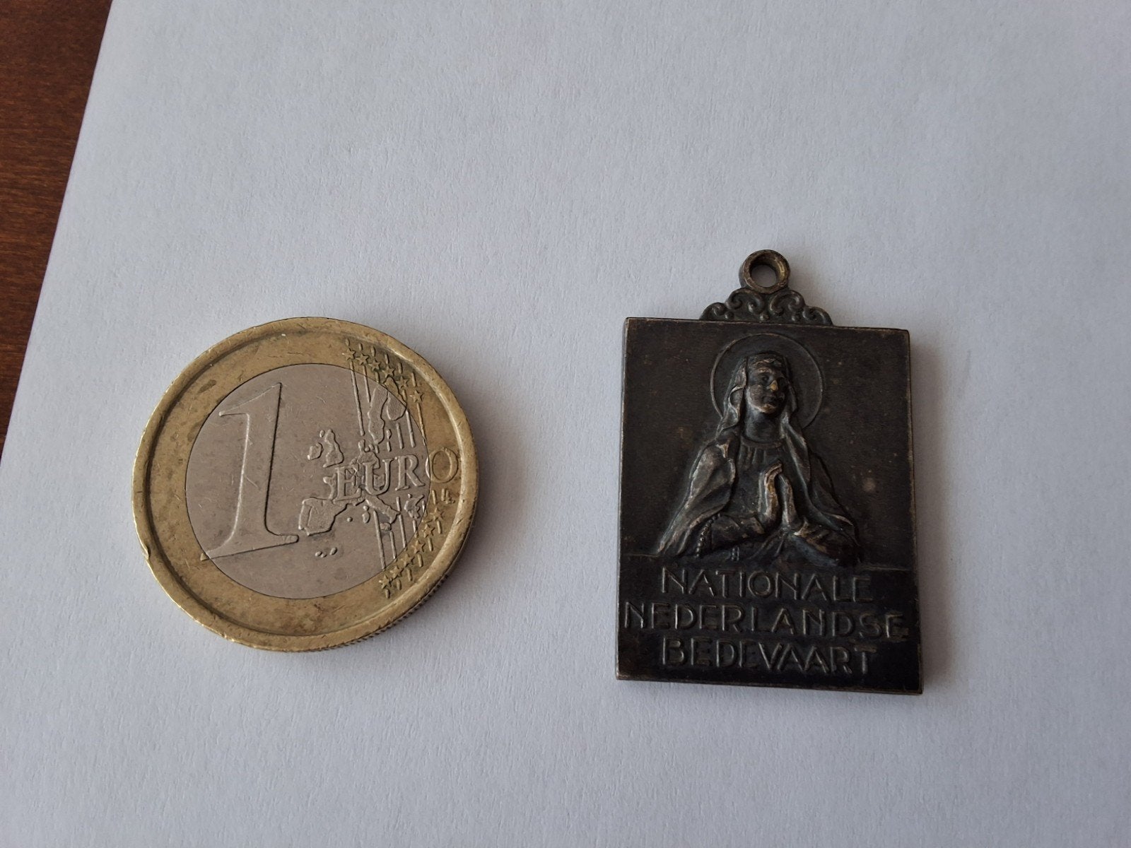 Vintage Katholieke Lourdes Medaille - Nationale Bedevaart, Ophalen of Verzenden