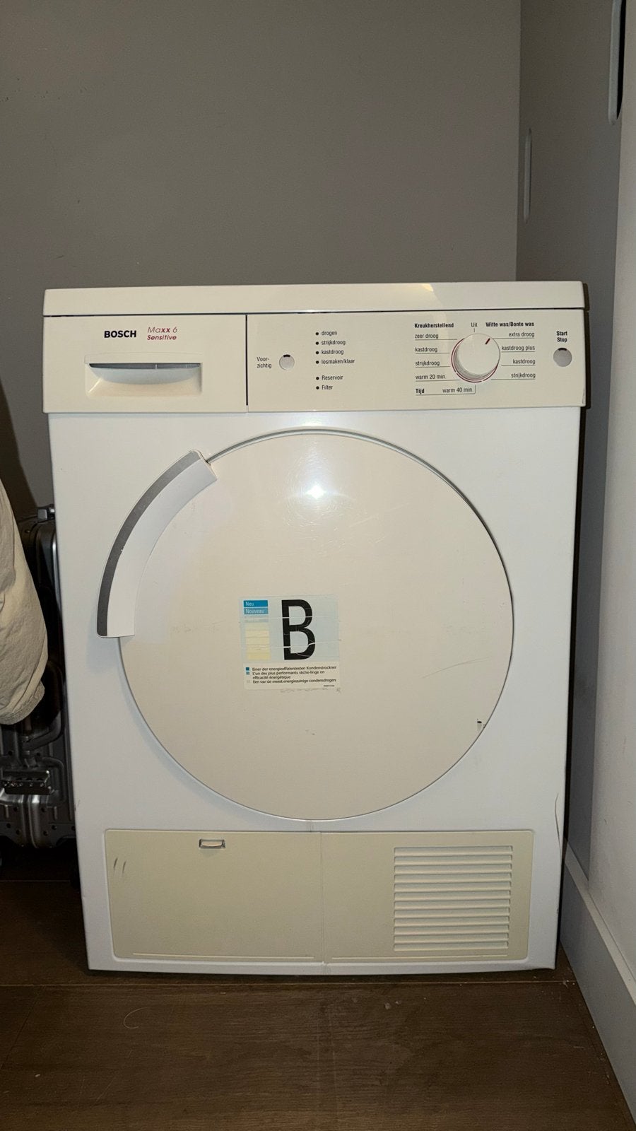 WERKT ALS NIEUW - Bosch Maxx 6 Sensitive condensdroger (B), Ophalen, 6 tot 8 kg, Gebruikt, Voorlader