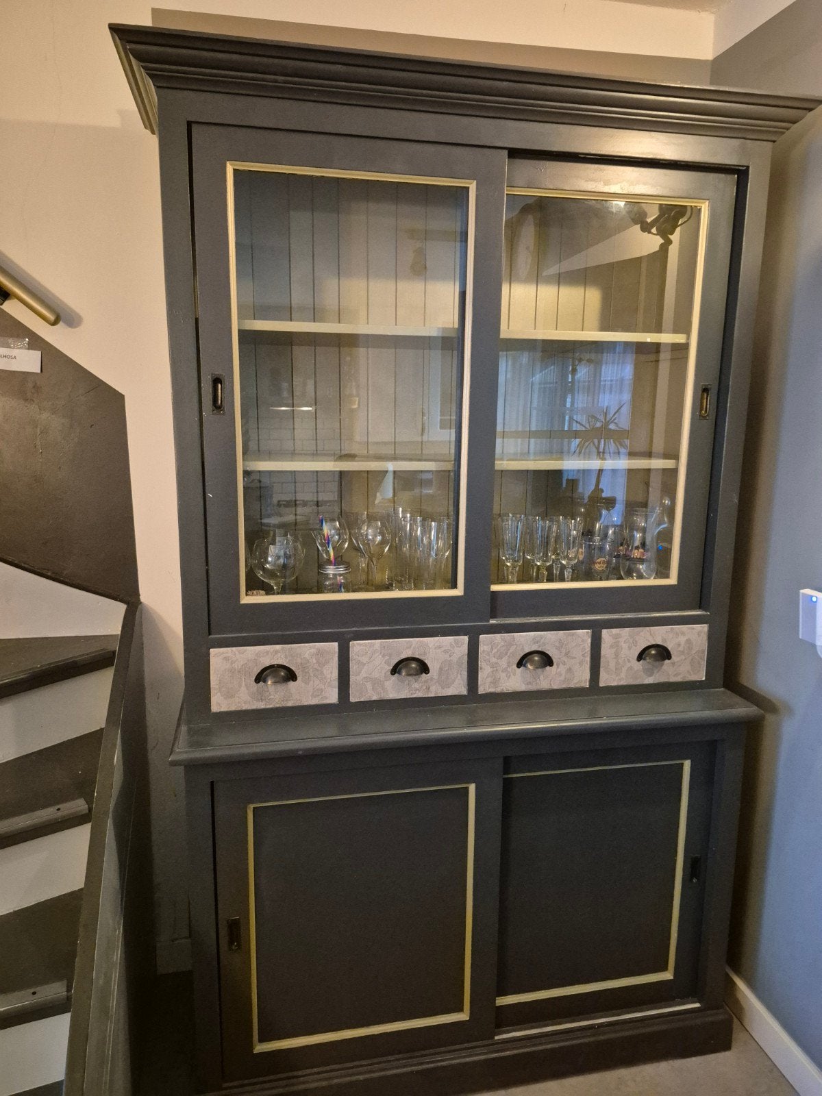 Prachtige Massief Houten Buffetkast – 140 cm, Ophalen, Gebruikt, 100 tot 150 cm, 200 cm of meer