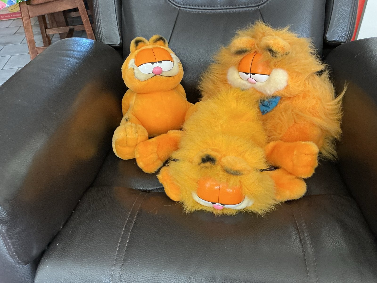 Garfield knuffels - Set van 3, Oranje, Gebruikt, Overige merken, Overige karakters