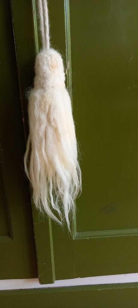 DECORATOEF, gevilte Racka toef, kwast, 30 cm lang, Hobby en Vrije tijd, Vilt, Ophalen, Nieuw, Versiering, Wolvilt