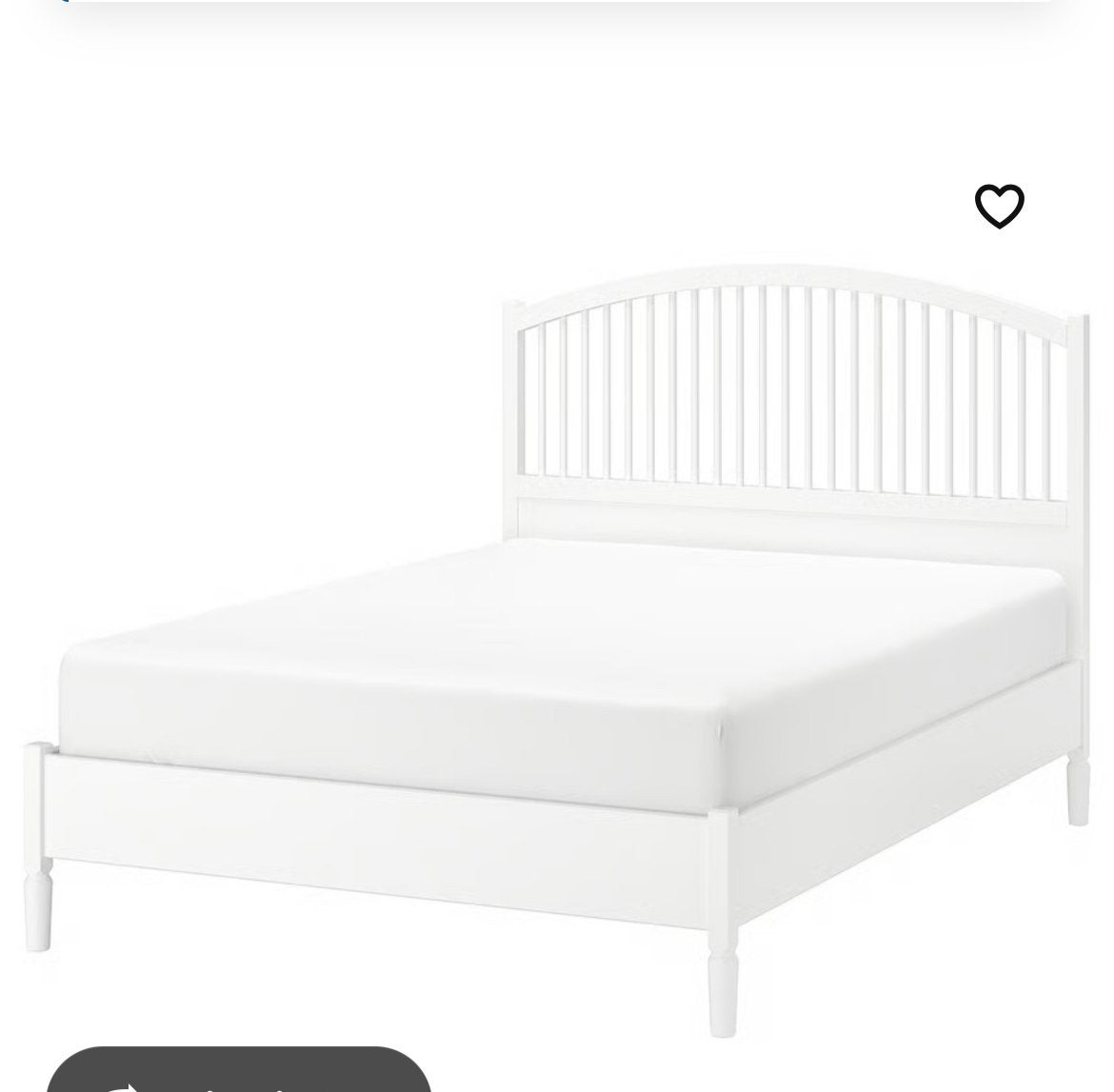 IKEA Tyssedal bedframe met nachtkastje en lamp, Ophalen, Gebruikt, Wit, Tweepersoons