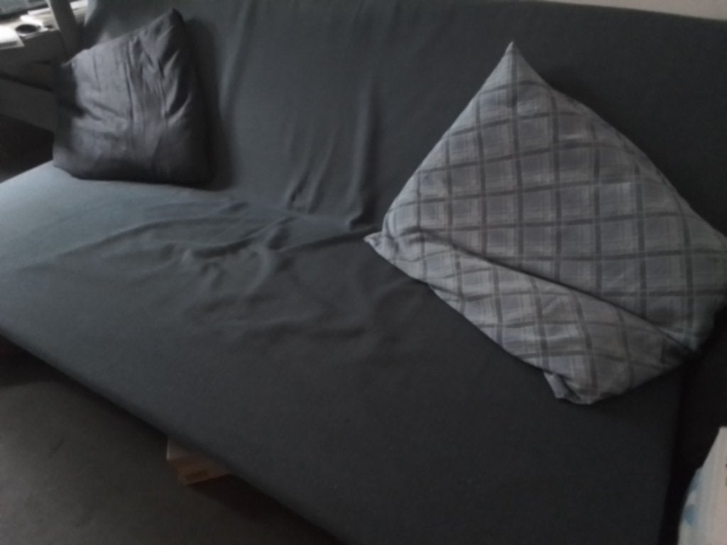 Bedbank, Huis en Inrichting, Ophalen, Gebruikt, Zwart, Tweepersoons